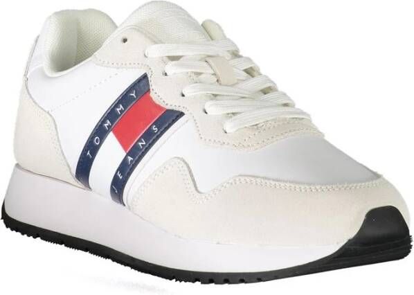 Tommy Hilfiger Witte polyester sneakers met veters White Dames
