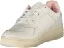 TOMMY JEANS Tommy Hilfiger Retro Basket Essential dames sneaker Wit roze - Thumbnail 6