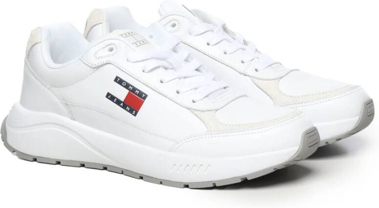 Tommy Hilfiger Witte Sneakers met Rubberen Zool White Heren