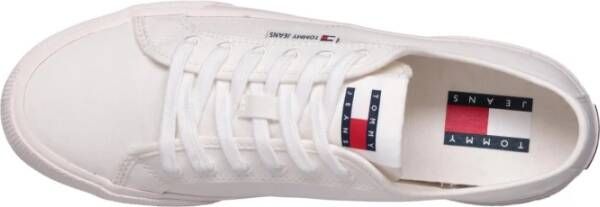 Tommy Hilfiger Witte Sneakers Textiel Patched Logo