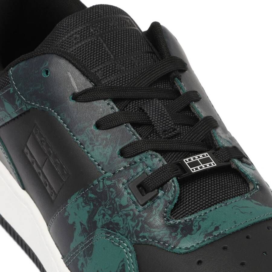 Tommy Hilfiger Zwart Groene Lage Sneakers