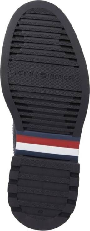 Tommy Hilfiger Zwarte Chelsea Enkellaarzen voor Mannen Black Heren
