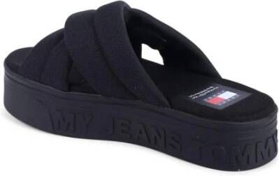 Tommy Hilfiger Zwarte CrossStrap Sandalen