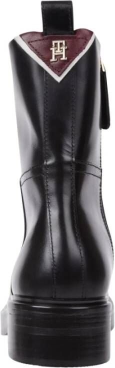 Tommy Hilfiger Zwarte Enkelbooties met Verhoogde Zool