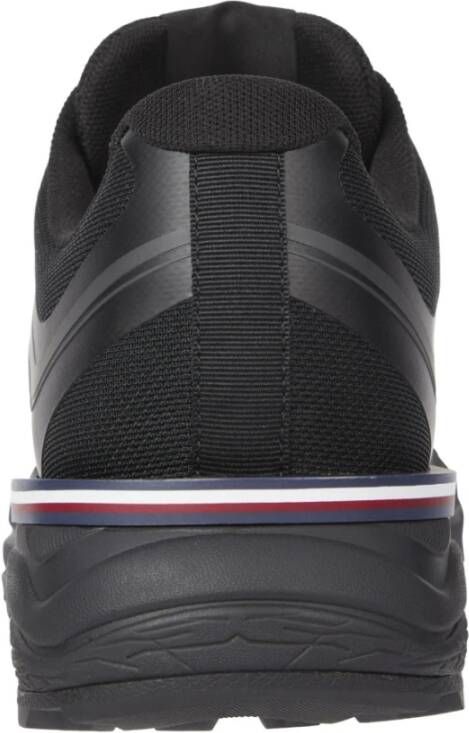 Tommy Hilfiger Zwarte Gebreide Sneakers voor Mannen Black Heren
