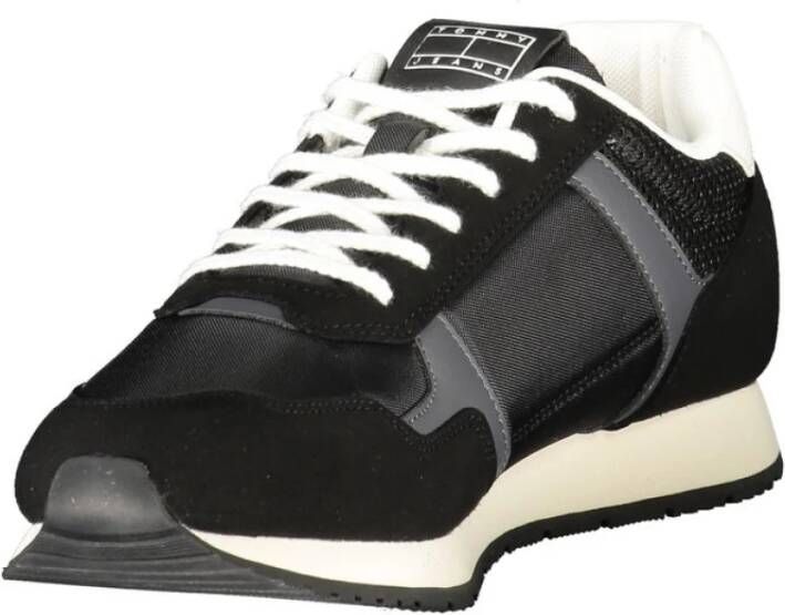 Tommy Hilfiger Zwarte Heren Sneaker met Opvallende Details