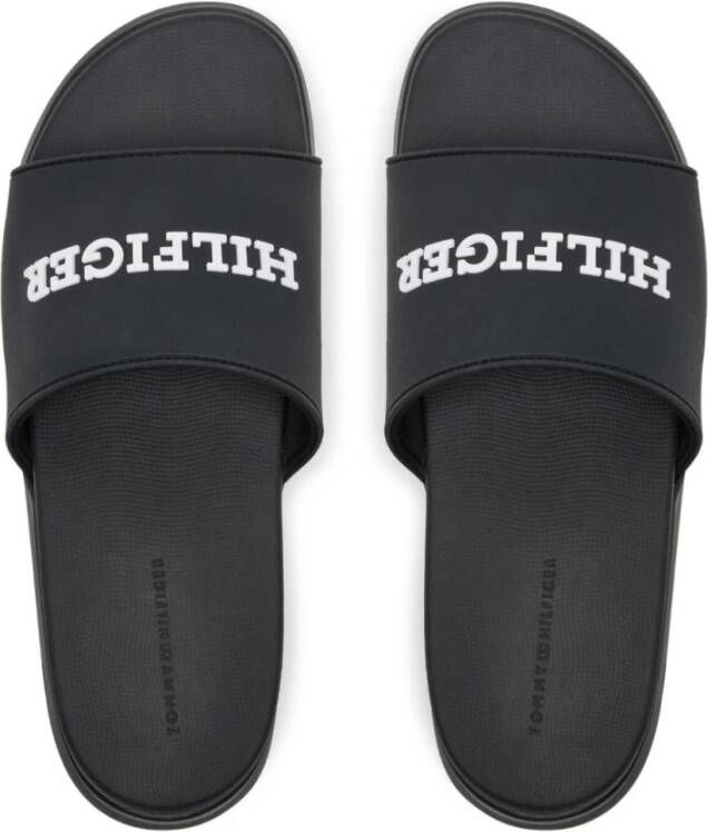 Tommy Hilfiger Zwarte Instap Sandalen Stijlvol Ontwerp