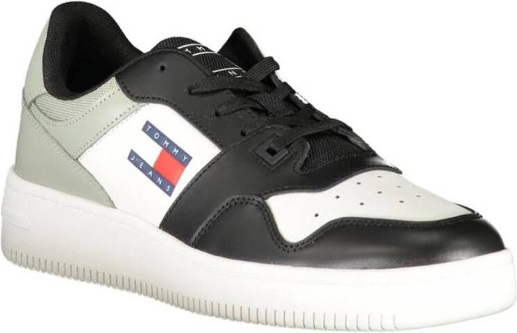 Tommy Hilfiger Zwarte Lace-Up Sports Sneaker Multicolor Heren