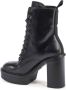 Tommy Hilfiger Zwarte LaceUp Platform Enkellaarzen - Thumbnail 2