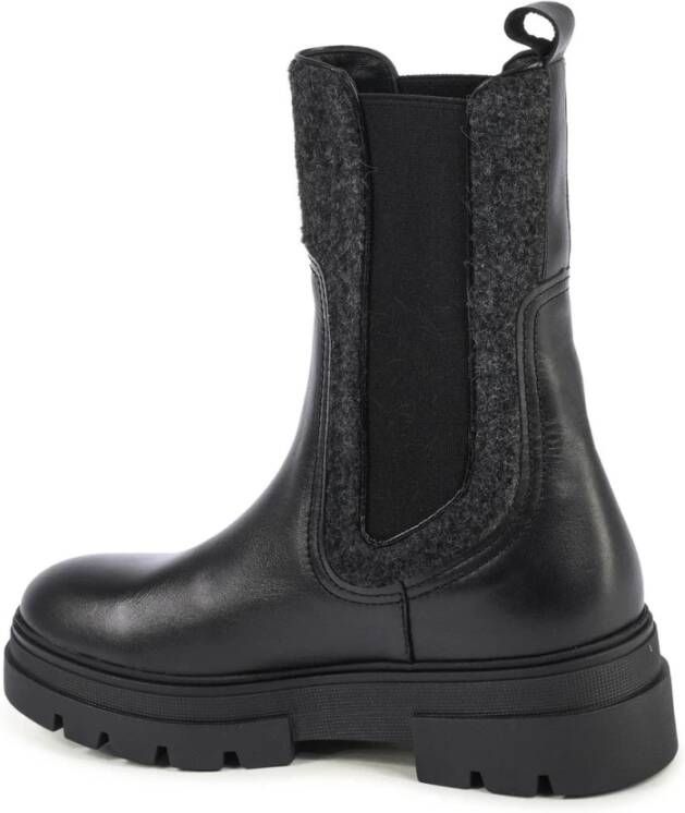 Tommy Hilfiger Zwarte Leren Chelsea Boots