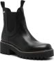 Tommy Hilfiger Zwarte Leren Chelsea Mid Hiel Laarzen Black Dames - Thumbnail 3