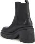 Tommy Hilfiger Zwarte Leren Platform Chelsea Laarzen - Thumbnail 2