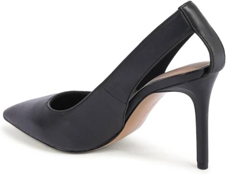 Tommy Hilfiger Zwarte Leren Slingback Hakken