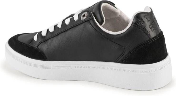 Tommy Hilfiger Zwarte Leren Sneakers