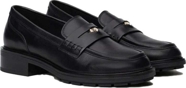 Tommy Hilfiger Zwarte Penny Loafer Damesschoenen Black Dames