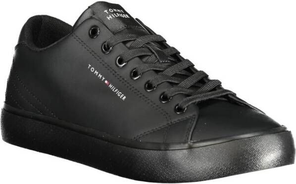 Tommy Hilfiger Zwarte Polyester Sneaker Black Heren