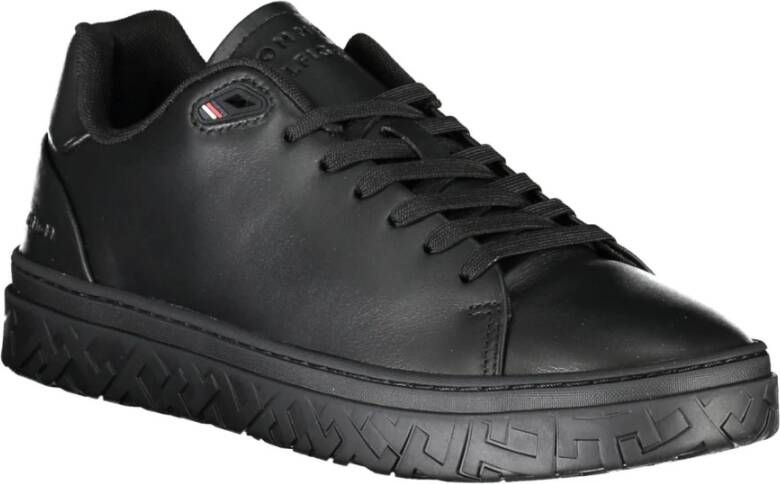 Tommy Hilfiger Zwarte Polyester Sneaker Zwart Heren