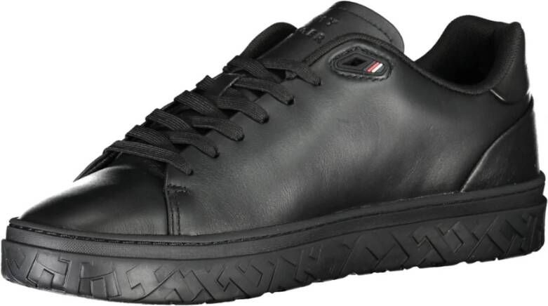 Tommy Hilfiger Zwarte Polyester Sneaker Zwart Heren