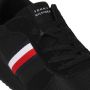 Tommy Hilfiger Zwarte Runner Sneakers Logo Print Ronde Neus - Thumbnail 3