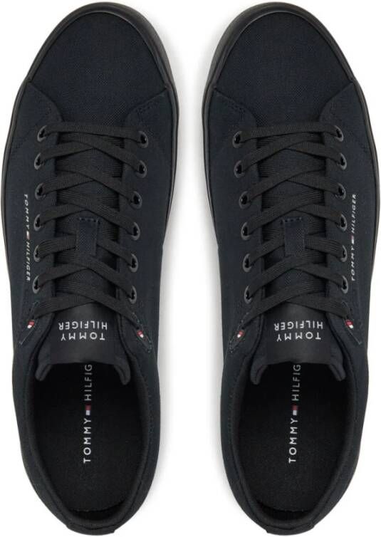 Tommy Hilfiger Zwarte Sneakers Met Ronde Neus