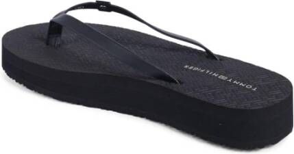 Tommy Hilfiger Zwarte Teenslipper Casual Stijl
