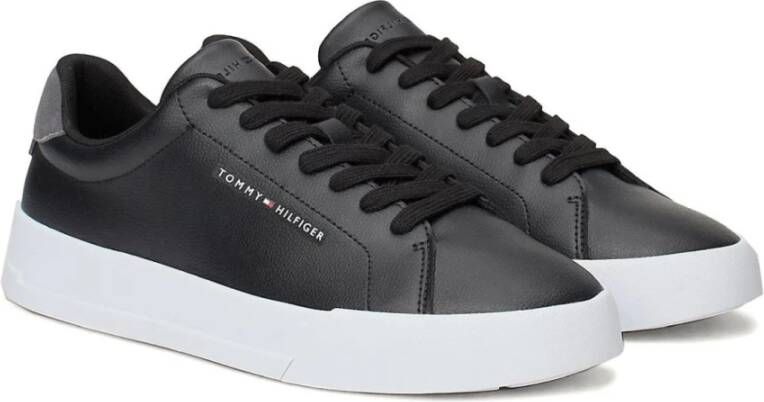 Tommy Hilfiger Zwarte Vrijetijdssneakers Black Heren