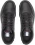 TOMMY JEANS Sneakers BASKET BLACK LEATHER met lichte perforatie - Thumbnail 9