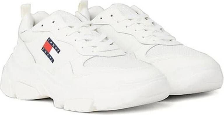 Tommy Jeans Beige Hybride Sneakers voor Vrouwen White Dames