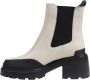 Tommy Jeans Beige Leren Enkellaarsjes Slip-On Beige Dames - Thumbnail 11