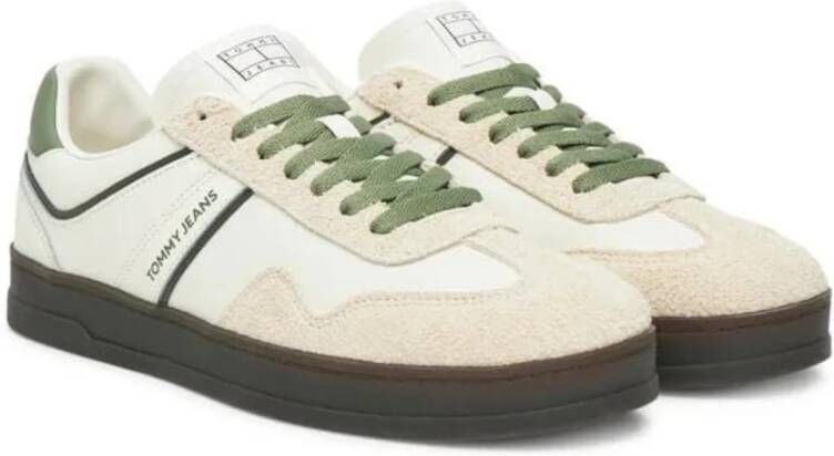 Tommy Jeans Beige Sneakers met Ronde Neus