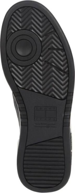 Tommy Jeans Blauwe Leren Cupsole Sneakers