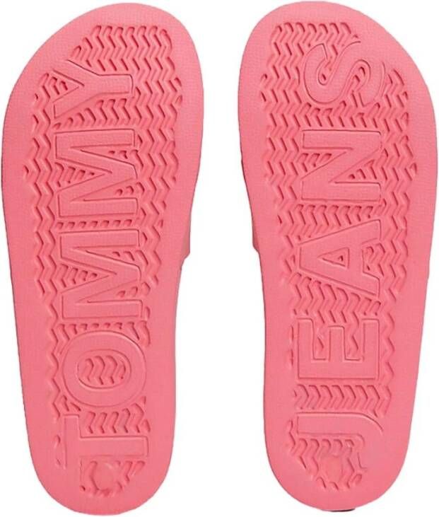 Tommy Jeans Dames Flag Pool Slide Pink Dames