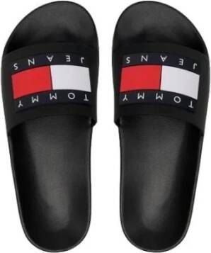 Tommy Jeans Dames Flag Pool Slide Sandalen Black Dames