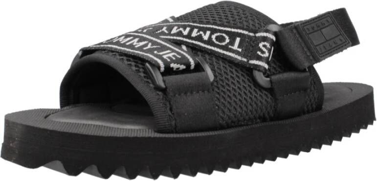 Tommy Jeans Flat Sandals Black Dames