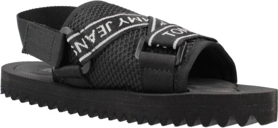 Tommy Jeans Verhoog je zomerstijl met premium sandalen Black Dames