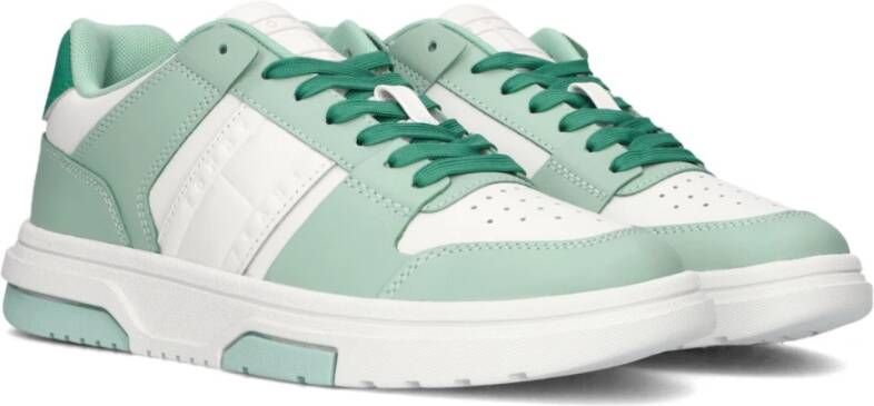 Tommy Jeans Groene Lage Skate Sneakers Green Dames