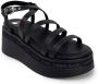 Tommy Jeans Strappy Wedge Sandalen Lente Zomer Collectie Black Dames - Thumbnail 4