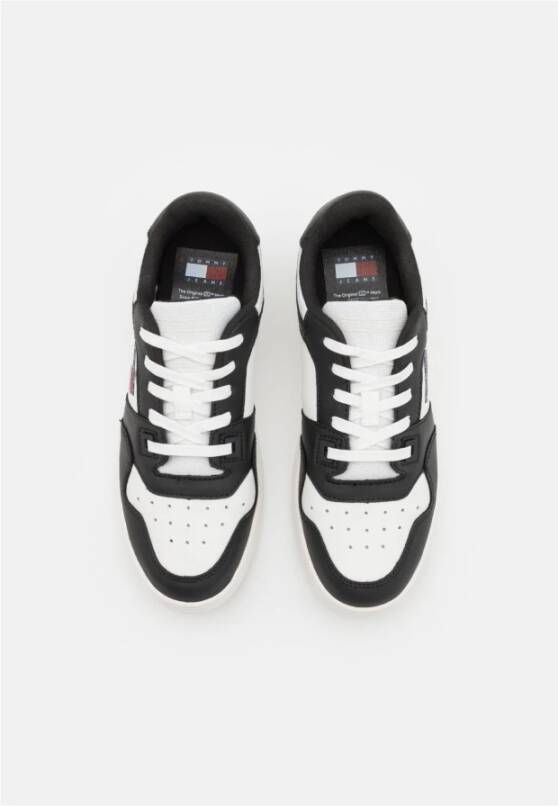 Tommy Jeans Lage Retro Leren Sneakers Black Dames