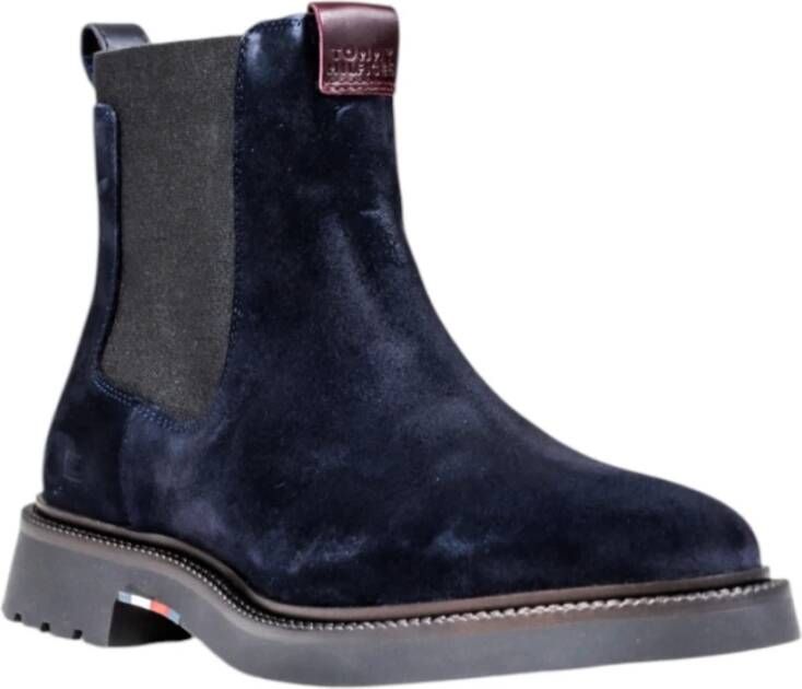Tommy Jeans Leren Chelsea Enkellaarzen voor Heren