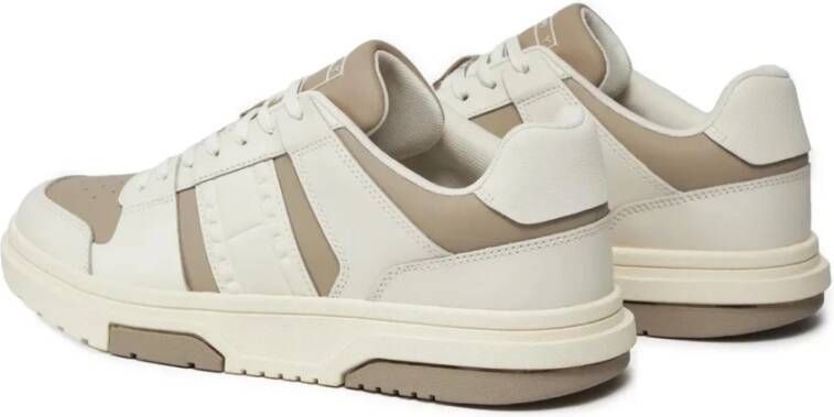 Tommy Jeans Leren Sneakers The Brooklyn Beige Multicolor Heren