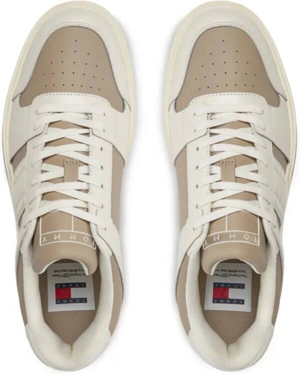 Tommy Jeans Leren Sneakers The Brooklyn Beige Multicolor Heren