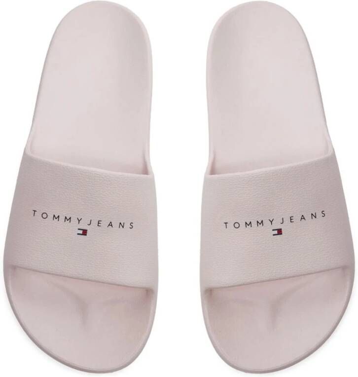 Tommy Jeans Logo Slides Les Beiges Beige Heren