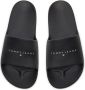 Tommy Jeans Logo Slides Zwarte Platte Schoenen Black Heren - Thumbnail 2