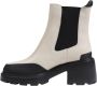Tommy Jeans Beige Leren Enkellaarsjes Slip-On Beige Dames - Thumbnail 6