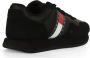 Tommy Jeans Moderne Runner Leren Sneakers Black Heren - Thumbnail 3