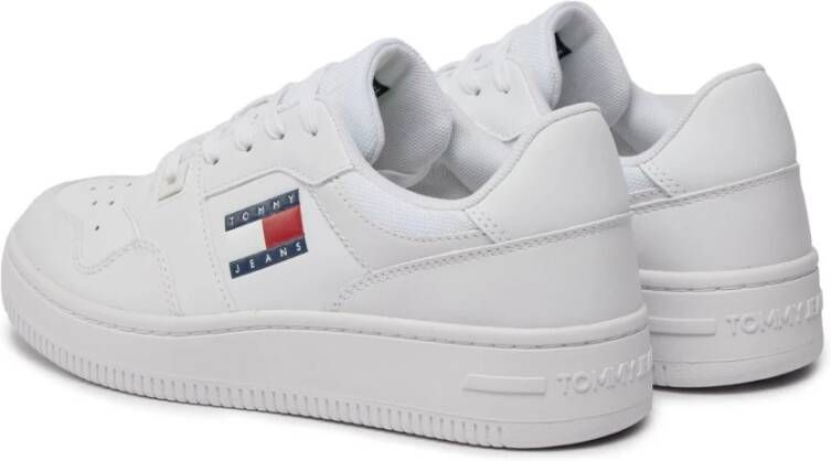 Tommy Jeans Retro Leren Lage Sneakers White Dames
