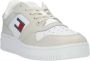 Tommy Jeans Retro Leren Sneakers Essential Model Multicolor Heren - Thumbnail 6