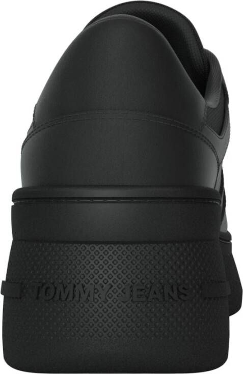 Tommy Jeans Retro Zwarte Sneakers Flatform Vrije Tijd Black Dames
