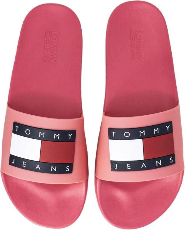 Tommy Jeans Roze Instap Dames Slippers Pink Dames