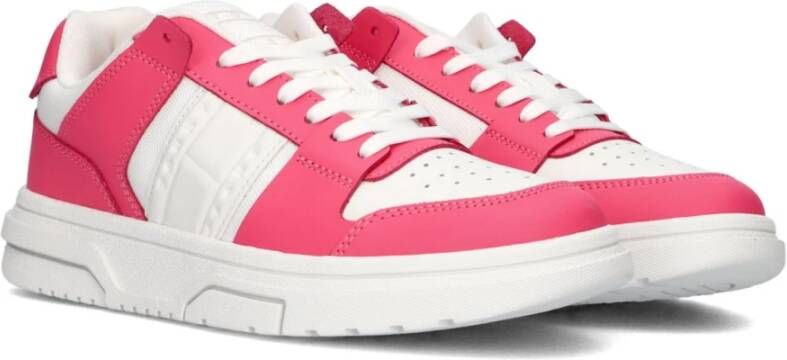 Tommy Jeans Roze Lage Skate Sneakers Pink Dames